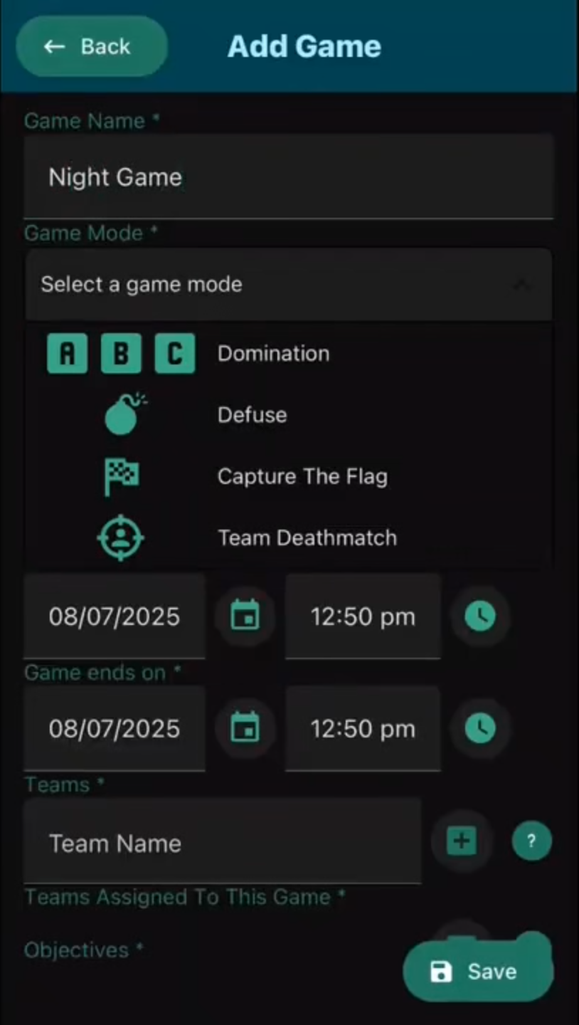 Choose from Domination, Defuse, Capture the Flag, and more